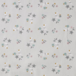 Algodón estampado SINS Greige / Multicolor vintage